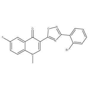 3-[3-(2-bromophenyl)-1,2,4-oxadiazol-5-yl]-6-fluoro-1-methylquinolin-4(1H)-one Structure