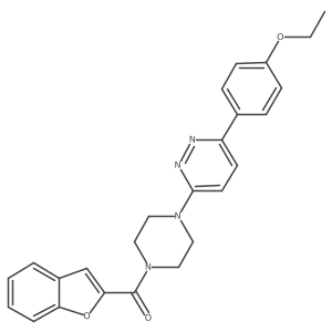 Benzofuran-2-yl(4-(6-(4-ethoxyphenyl)pyridazin-3-yl)piperazin-1-yl)methanone结构式