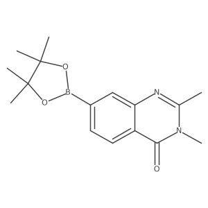 2,3-Dimethyl-7-(tetramethyl-1,3,2-dioxaborolan-2-yl)-3,4-dihydroquinazolin-4-one Structure