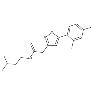2-(5-(2,4-difluorophenyl)isoxazol-3-yl)-N-(2-(dimethylamino)ethyl)acetamide结构式