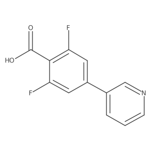 2,6-Difluoro-4-(pyridin-3-yl)benzoic acid Structure