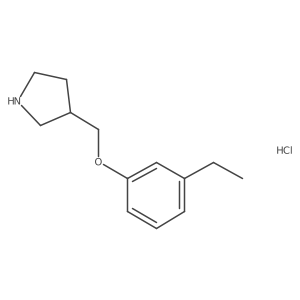 3-[(3-Ethylphenoxy)methyl]pyrrolidine hydrochloride Structure