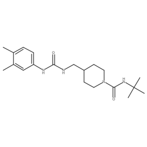 N-(tert-butyl)-4-((3-(3,4-dimethylphenyl)ureido)methyl)piperidine-1-carboxamide Structure
