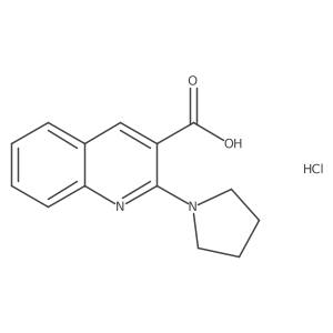 2-(Pyrrolidin-1-yl)quinoline-3-carboxylic acid hydrochloride Structure