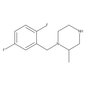 1-[(2,5-Difluorophenyl)methyl]-2-methylpiperazine结构式