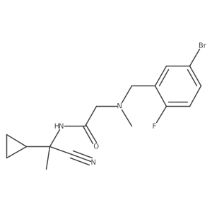 2-{[(5-bromo-2-fluorophenyl)methyl](methyl)amino}-N-(1-cyano-1-cyclopropylethyl)acetamide Structure