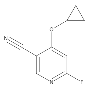 4-Cyclopropoxy-6-fluoronicotinonitrile结构式