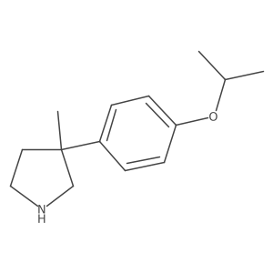 3-Methyl-3-[4-(propan-2-yloxy)phenyl]pyrrolidine Structure