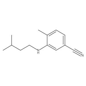 4-Methyl-3-[(3-methylbutyl)amino]benzonitrile Structure