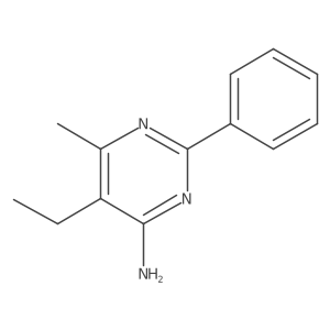 5-Ethyl-6-methyl-2-phenylpyrimidin-4-amine Structure