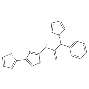 N-(4-(furan-2-yl)thiazol-2-yl)-2-phenyl-2-(1H-pyrrol-1-yl)acetamide Structure