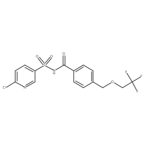N-[(6-chloropyridin-3-yl)sulfonyl]-4-[(2,2,2-trifluoroethoxy)methyl]benzamide Structure