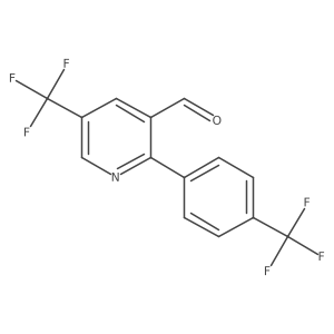 3-Pyridinecarboxaldehyde, 5-(trifluoromethyl)-2-[4-(trifluoromethyl)phenyl]-结构式