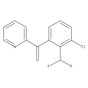 2-(3-Chloro-2-(difluoromethyl)benzoyl)pyridine Structure