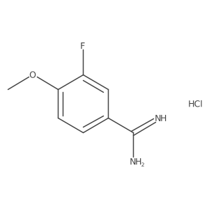 3-Fluoro-4-methoxybenzene-1-carboximidamide hydrochloride Structure