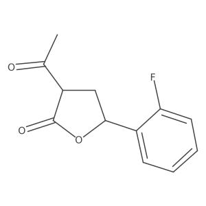 3-Acetyl-5-(2-fluorophenyl)dihydrofuran-2(3H)-one Structure