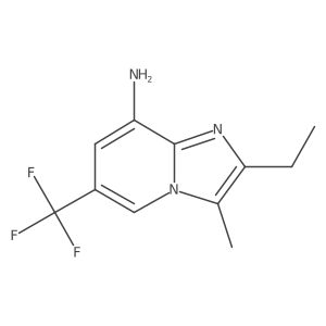 2-Ethyl-3-methyl-6-(trifluoromethyl)imidazo[1,2-a]pyridin-8-amine Structure