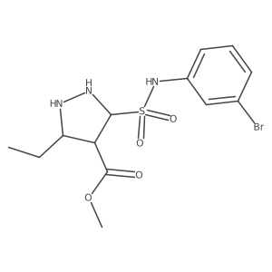 Methyl 3-[(3-bromophenyl)sulfamoyl]-5-ethylpyrazolidine-4-carboxylate Structure