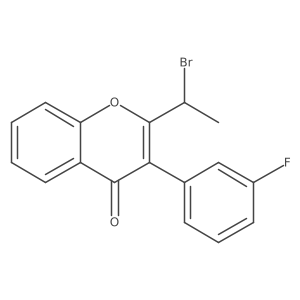 2-(1-bromoethyl)-3-(3-fluorophenyl)-4H-chromen-4-one结构式