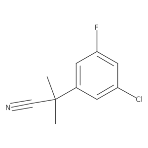 2-(3-Chloro-5-fluorophenyl)-2-methylpropanenitrile Structure