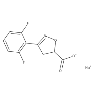Sodium 3-(2,6-difluorophenyl)-4,5-dihydro-1,2-oxazole-5-carboxylate Structure