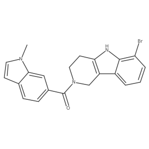 (6-bromo-1,3,4,5-tetrahydro-2H-pyrido[4,3-b]indol-2-yl)(1-methyl-1H-indol-6-yl)methanone结构式