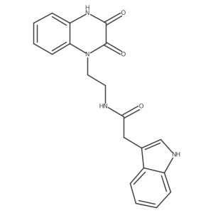 N-[2-(3-hydroxy-2-oxoquinoxalin-1(2H)-yl)ethyl]-2-(1H-indol-3-yl)acetamide结构式