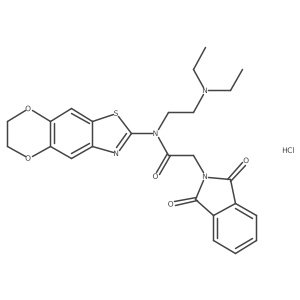 N-(2-(diethylamino)ethyl)-N-(6,7-dihydro-[1,4]dioxino[2',3':4,5]benzo[1,2-d]thiazol-2-yl)-2-(1,3-dioxoisoindolin-2-yl)acetamide hydrochloride Structure