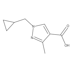 1-(cyclopropylmethyl)-3-methyl-1H-pyrazole-4-carboxylic acid结构式