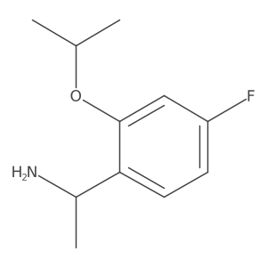 1-[4-Fluoro-2-(propan-2-yloxy)phenyl]ethan-1-amine结构式