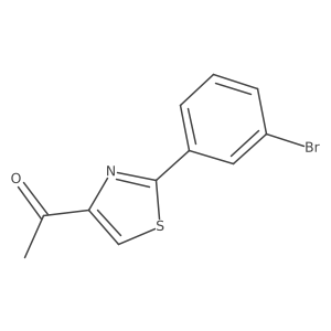 1-[2-(3-Bromo-phenyl)-thiazol-4-yl]-ethanone Structure