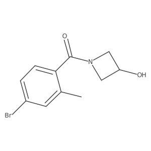 (4-Bromo-2-methylphenyl)(3-hydroxy-1-azetidinyl)methanone Structure