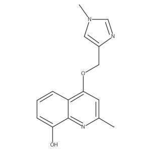 2-methyl-4-((1-methyl-1H-imidazol-4-yl)methoxy)quinolin-8-ol结构式