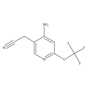 2-(4-Amino-6-(trifluoromethoxy)pyridin-3-yl)acetonitrile Structure