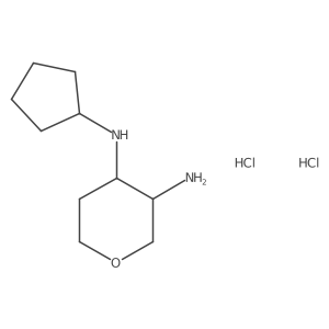 N4-Cyclopentyltetrahydro-2H-pyran-3,4-diaminedihydrochloride结构式