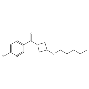 2-Chloro-5-[3-(pentyloxy)azetidine-1-carbonyl]pyridine结构式