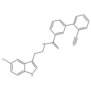 N-(2-(5-chloro-1H-indol-3-yl)ethyl)-2'-cyanobiphenyl-3-carboxamide结构式