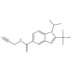 N-(Cyanomethyl)-1-propan-2-yl-2-(trifluoromethyl)benzimidazole-5-carboxamide Structure