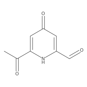6-Acetyl-4-hydroxypyridine-2-carbaldehyde结构式
