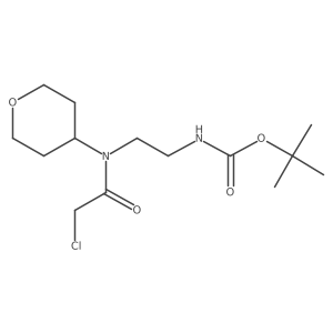 tert-Butyl {2-[(chloroacetyl)(tetrahydro-2H-pyran-4-yl)amino]ethyl}carbamate结构式