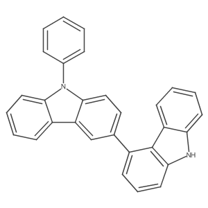 9-phenyl-9H,9'H-3,4'-bicarbazole结构式