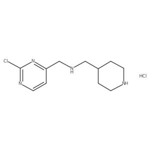 (2-Chloro-pyrimidin-4-ylmethyl)-piperidin-4-ylmethyl-amine hydrochloride结构式