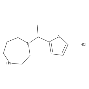 1-(1-(Thiophen-2-yl)ethyl)-1,4-diazepane hydrochloride结构式