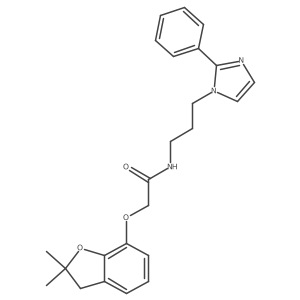 2-((2,2-dimethyl-2,3-dihydrobenzofuran-7-yl)oxy)-N-(3-(2-phenyl-1H-imidazol-1-yl)propyl)acetamide结构式