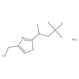 4-(chloromethyl)-N-methyl-N-(2,2,2-trifluoroethyl)-1,3-thiazol-2-amine hydrochloride Structure