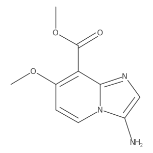 Imidazo[1,2-a]pyridine-8-carboxylic acid, 3-amino-7-methoxy-, methyl ester结构式