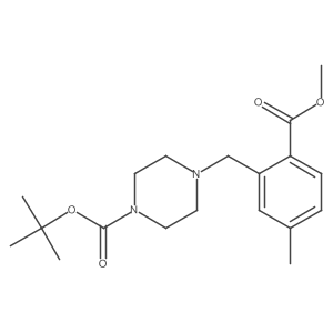 Tert-butyl 4-[[2-(methoxycarbonyl)-5-methylphenyl]methyl]piperazine-1-carboxylate Structure