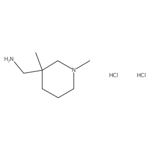 (1,3-Dimethylpiperidin-3-yl)methanamine dihydrochloride结构式