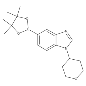 1-(Tetrahydro-2H-pyran-4-yl)-5-(4,4,5,5-tetramethyl-1,3,2-dioxaborolan-2-yl)-1H-benzo[d]imidazole Structure