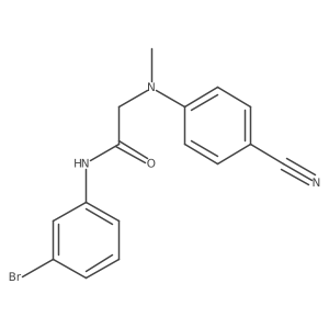Acetamide, N-(3-bromophenyl)-2-[(4-cyanophenyl)methylamino]-结构式